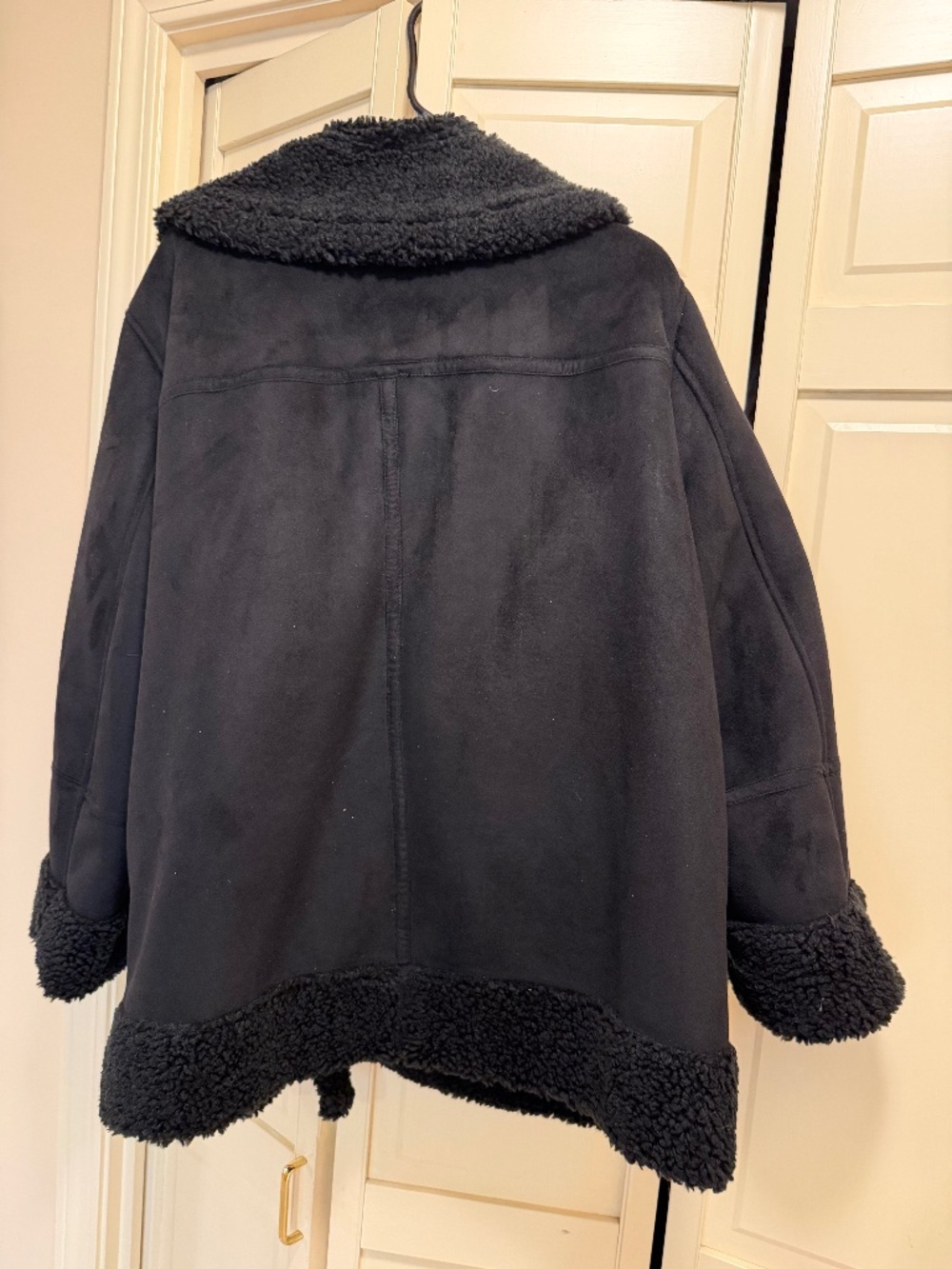 Gap XL suede Sherpa jacket in black